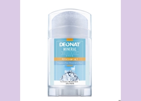 Дезодорант-кристалл ДеоНат 100 гр, КАЛИЕВЫЙ ЧИСТЫЙ, стик овальный плоский вывинчивающийся (twist-up) 